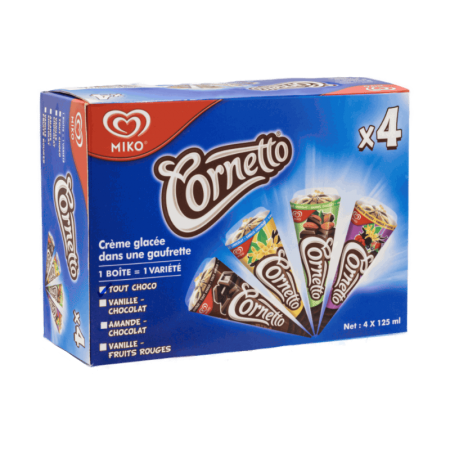 Multipack Cornetto Chocolat 4x125ml