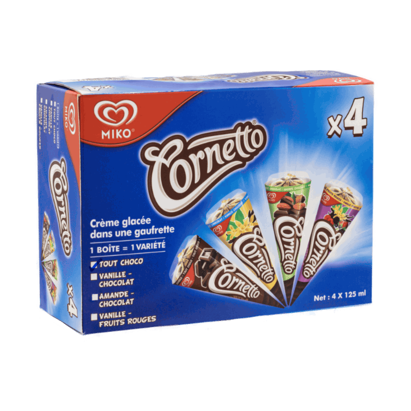 Multipack Cornetto Chocolat 4x125ml