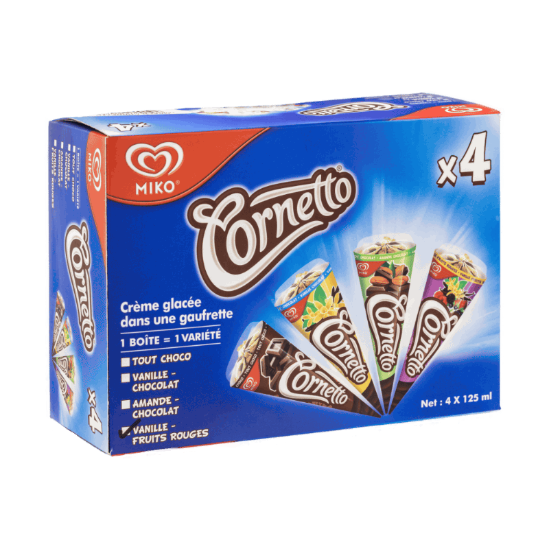 Multipack Cornetto Fruits Rouges 4x125ml