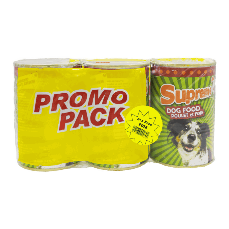 SUP Dog Food Poulet Et Foie 420g Lot 2+1 Free