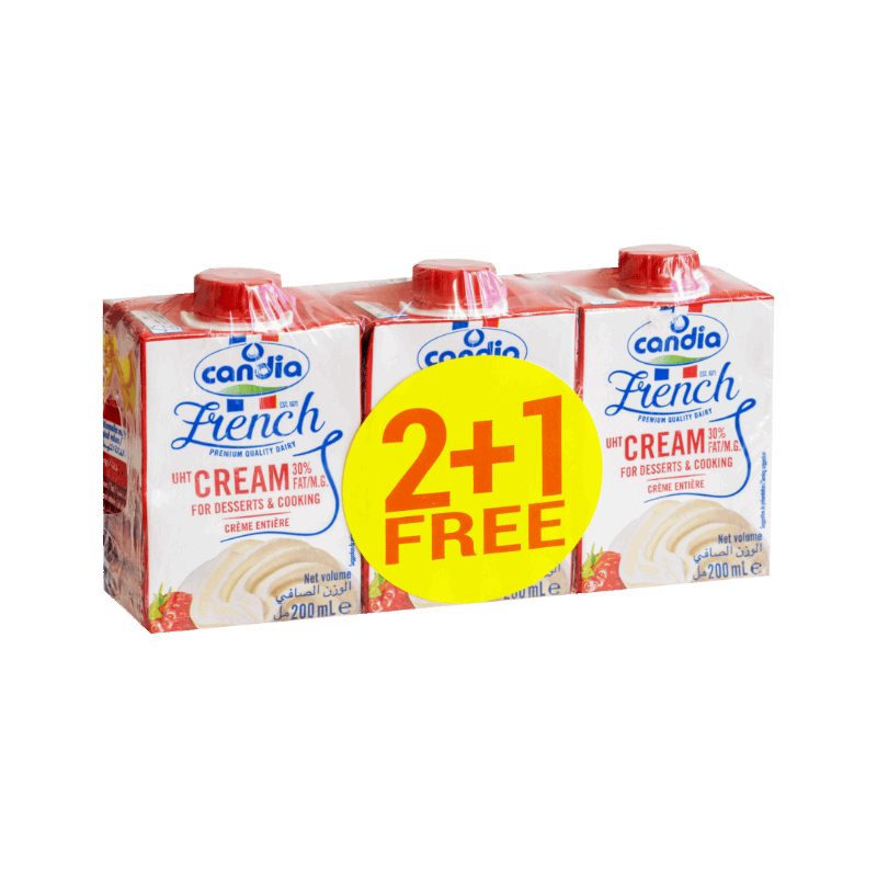 CAN Creme UHT Dessert 200ml lot 2 + 1 Free