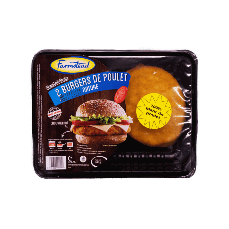 FAR Burgers Poulet Nature x2 200g