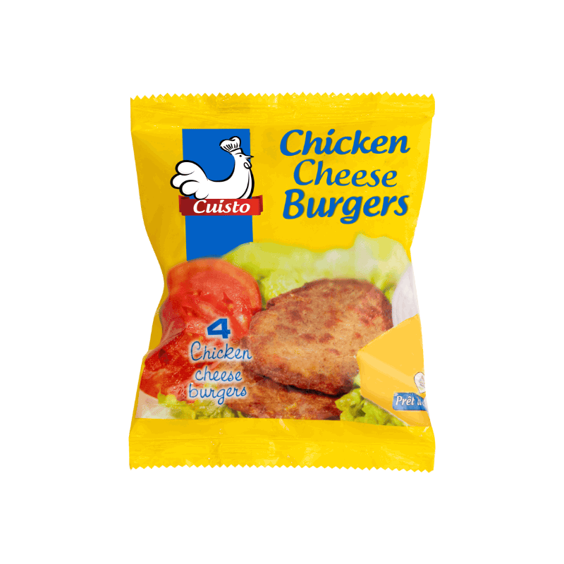 CUI Chicken Cheese Burgers x4 228g