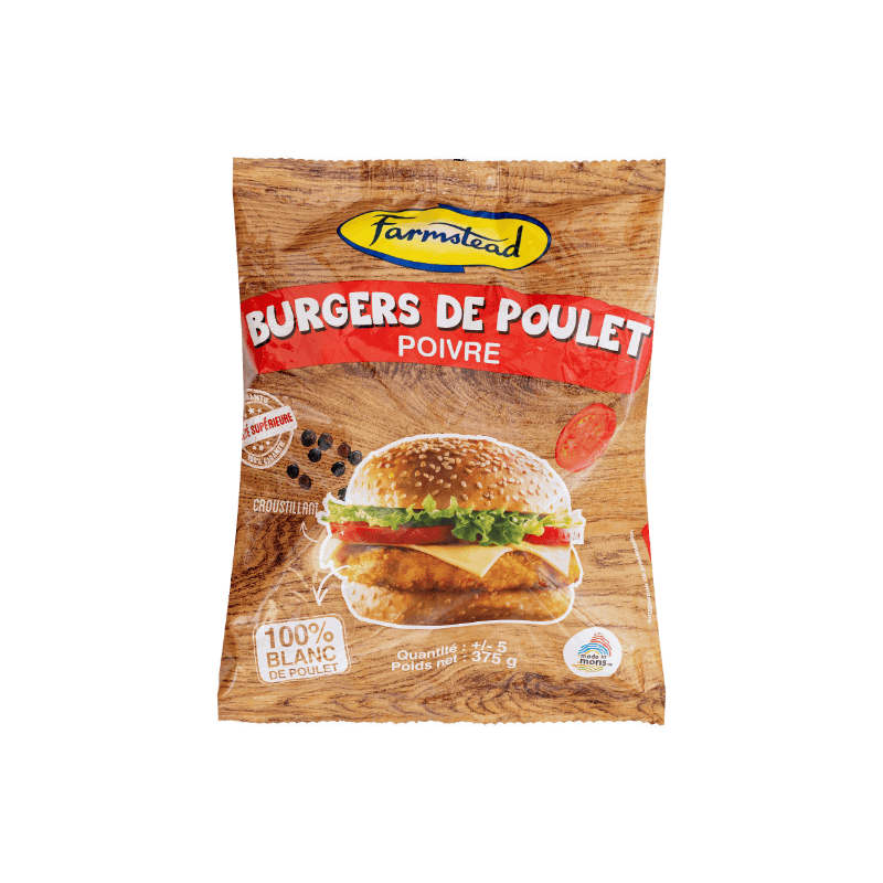 FAR Burgers de Poulet Poivres x5 375g