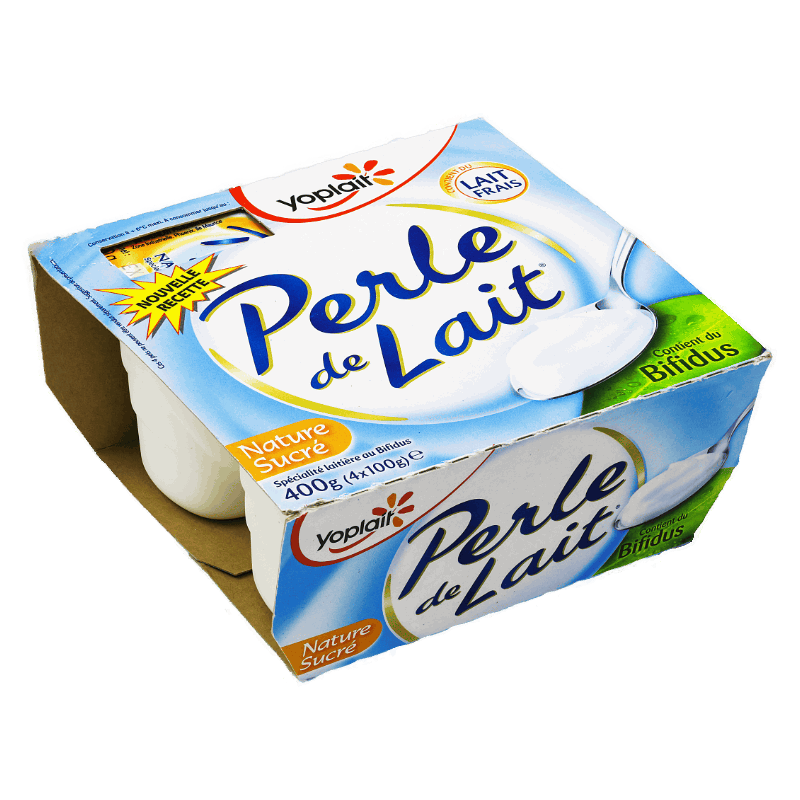 YPL Perle De Lait Nature Sucre Cavalier 4 x 100g